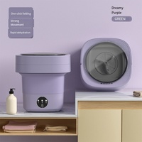 Lave-linge portable pliable à chargement frontal, entièrement automatique, électrique, pour sous-vêtements, chaussettes, mini-lave-linge pliable