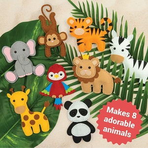 Novedad 2025: Kit de Manualidades Educativas Tempranas de Fieltro de Lana DIY para Niños, Animales de Fieltro de Navidad, Juguetes de Costura DIY - Product Image 5