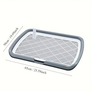 Entrenador de Orinal para Perros Sostenible con Red Extraíble, Fácil de Limpiar, Reutilizable, a Prueba de Salpicaduras, Soporte de Plástico para Almohadillas de Pipí para Perros - Product Image 1