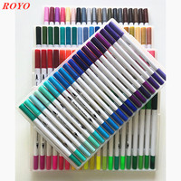 Ensemble de 120 stylos marqueurs à pointe pinceau pour peinture à l'eau, stylo pinceau aquarelle, article promotionnel pour le dessin