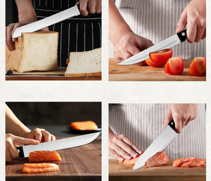 Bán buôn 5 Piece thép không gỉ Nhà Bếp <span class=keywords><strong>Knife</strong></span> <span class=keywords><strong>Set</strong></span> Trái Cây gọt tiện ích bánh mì khắc đầu bếp dao với PP xử lý cho nấu ăn - Product Image 5
