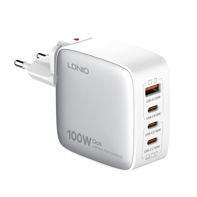 Factory Price 100W GaN Multifunction Phone Fast Charger Type-C USB-C Adapter with 1m 100W Data Cable