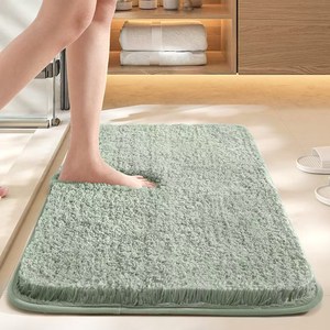 Custom Color Soft Microfiber Shaggy Microfiber Bath <strong>Mat</strong> Non Slip Absorbent Plush <strong>Bathroom</strong> Shower Floor Rug - Product Image 4