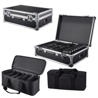 Projecteur LED portable 4x12W sur batterie, sans fil DMX RGBWA UV, activé par le son, pour discothèque, DJ, spectacle