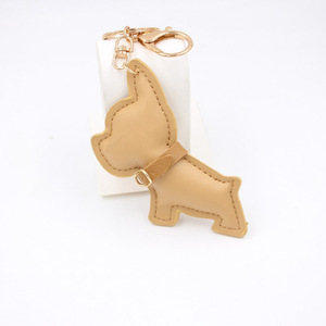 PUNK French Bulldog พวงกุญแจหนัง PU สำหรับผู้หญิงและผู้ชายคนรักสัตว์เลี้ยง - Product Image 6