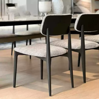 Chaises de salle à manger italiennes minimalistes en bois de frêne, chaises à dossier rembourré pour la maison, chaises de salle à manger modernes pour restaurant