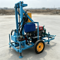 Foreuse de puits d'eau de 150 m, machine de forage de puits profonds avec structure durable pour des travaux de forage à long terme