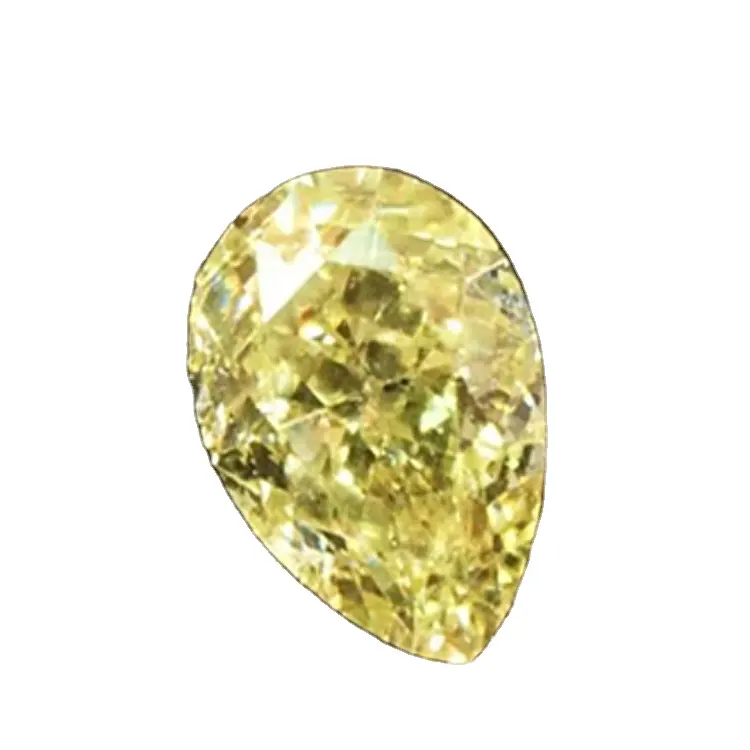 SGARIT fine jewelry manufacturer wholesale pear cut genuine loose diamond 1ct FLY VS Natural yellow Diamond