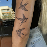 Adesivi per Tatuaggi Temporanei Semi-Permanenti con Citazioni in Inglese, Linea Semplice, Personalizzabili OEM Bxtats