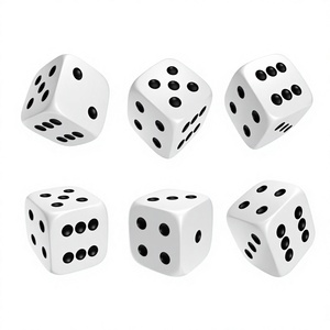 Classic White Plastic D6 Dice – Rounded Corner <b>Game</b> Dice for <b>Board</b> <b>Games</b> & Tabletop <b>Games</b> - Product Image 2
