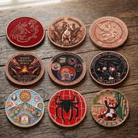 Pièces de monnaie en cuivre personnalisées, portrait de gorille en relief profond 3D, gaufrage double face, cuivre pur 999, 1 once