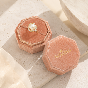 Luxury Velvet Octagonal Jewelry <b>Box</b> Elegant <b>Ring</b> Earring Necklace Storage Case for Jewelry Brands Gift Packaging and Display - Product Image 3