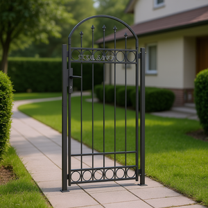 Poste de Acero para Cerca con Cerradura, Gris, 200 x 88 x 14 cm, para Portones - Product Image 3