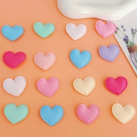 Accessoires en tissu macaron en forme de cœur de 2,7 cm, vêtements pour enfants à faire soi-même, chaussettes, épingles à cheveux, petits matériaux