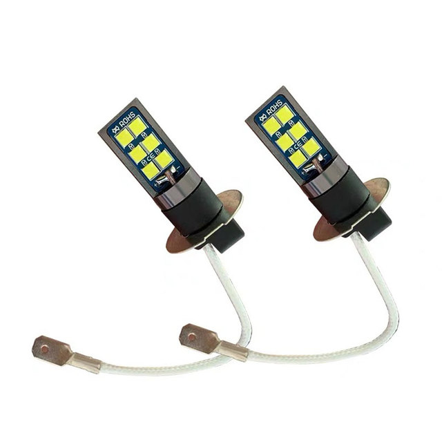 New H3 LED Fog Light Bulbs Conversion Kit Super Bright Canbus 6000K White 12-24V Dustproof Waterproof 8W 12smd 3030 Cars Lights