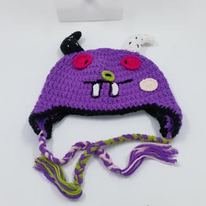 Gorro Unisex para Niños Hecho a Mano con Bordado 3D en Crochet, 100% Acrílico |   Diseño de animales lindos dibujados a mano, ajuste adaptable, uso diario al aire libre, bajo costo - Product Image 5