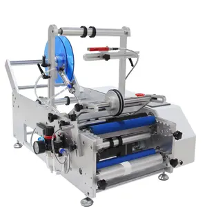 Home Business Label Printing Machine Manual Glass Plastic Round Bottle Labeling Machines Sticker Label Machinery