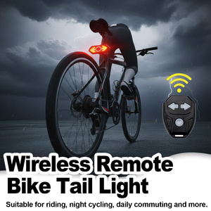 Wireless Turn Signal Bike Tail Light LED Bike Tail Light USB Rechargeable With Remote Control for Bicycle Warning Safety Lamp - Product Image 1