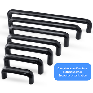M8 Bakelite Oval bentuk U kabinet pintu tarik pegangan hitam tarik menangani fenolik Resin 90mm industri karton kotak Gratis ukuran lengkap - Product Image 5
