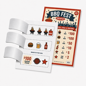 Boletos con Lengüeta de Arranque Impresos Digitalmente Personalizados, Impresión Vívida, Tarjetas Promocionales para Barbacoas, Juegos para Restaurantes y Eventos - Product Image 1