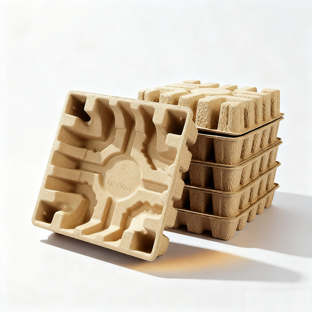 Eco-Friendly Biodegradable Paper Packing Box Dry Press Pulp & Recycled Molded Paper Tray Inner Packaging Tray