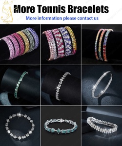 Elegant Tennis Link Chain 925 Silver 18K <strong>Gold</strong> Plated Women Jewelry Oval Shape 1 <strong>Carat</strong> Diamond VVS Moissanite Tennis Bracelet - Product Image 6