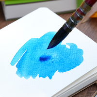 Handgemaltes Wasserfestes Notizbuch mit Feiner Textur, Mehrfarbigem Band und Mini-Aquarellpapier