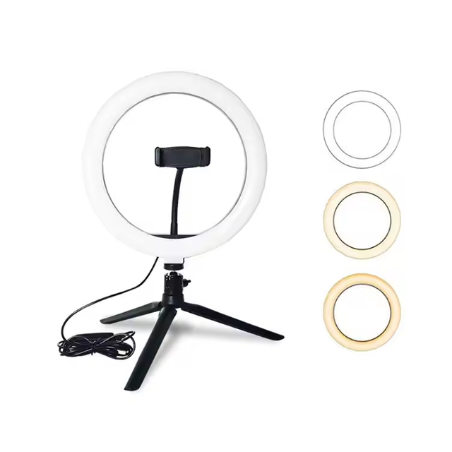 Factory Price 6 8 10 12 Inch Remote Control Dimmable Selfie RGB LED Ring Light With Tripod Stand for Makeup Video Live Studio