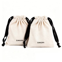 Sac cadeau en toile personnalisé écologique, toile naturelle, coton biologique, pochette à cordon pour bijoux, bagues, boucles d'oreilles