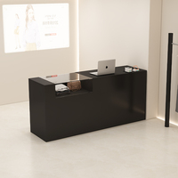 Bureau d'accueil contemporain en bois lumière LED petit comptoir frontal pour magasin de vêtements pour femmes salon de coiffure hôtels hôpitaux