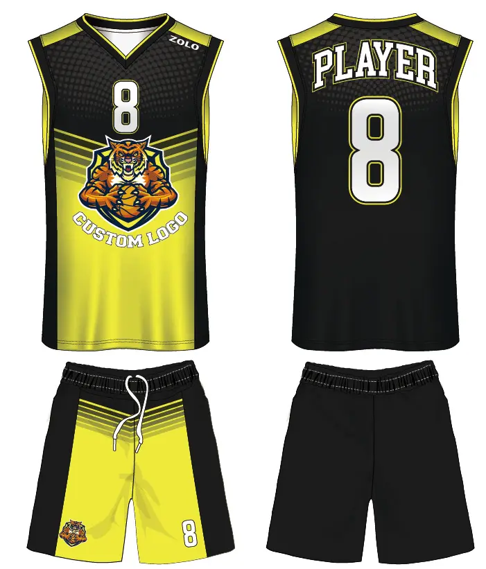 new style no logo no name basketball jersey uniform design color yellow