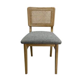 Modern Home Furniture Solid Oak Wood Upholstered Fabric Rattan <b>Chair</b> Dining Furniture Wooden Dining <b>Chair</b> Seat - Product Image 2