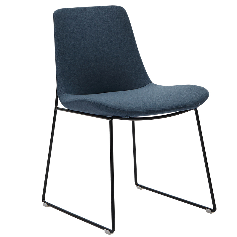 Low back fabric or leather high quality china office reception visitor waiting chair without armrest furniture