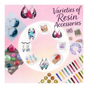 Handmade Jewelry Resin Kit DIY Crystal Clear Hard UV LED <b>Lamp</b> Silicone Molds <b>Glitter</b> Foil Flowers Pendants Keychain Accessories - Product Image 2