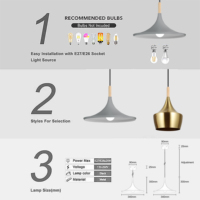 Lustre SkyCam de style traditionnel moderne E27 E26, lampe décorative, luminaire suspendu d'intérieur