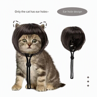 Perruque personnalisée grande taille pour animaux de compagnie – Perruque à franges pour chiens et chats, coupe bob avec design qui laisse les oreilles apparentes, idéale pour les fêtes et le cosplay
