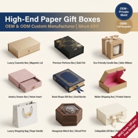 Cajas Rígidas de Cartón Reciclado Ecológicas con Lámina Dorada y Recubrimiento UV para Empaque de Regalos Personalizados