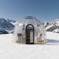 Dôme en polycarbonate pour hôtel, tente dôme modulaire préfabriquée pour complexes hôteliers, villas et jardins