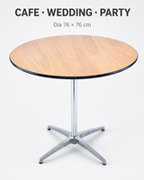 Muebles de Comedor de Diseño Moderno, Mesa de Cóctel para Eventos al Aire Libre con Tablero de Madera Contrachapada y Estructura Metálica, Duradera y Fácil de Limpiar