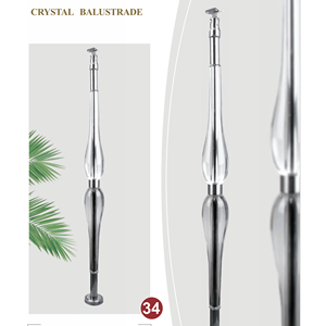 階段手すり屋内アクリル手すりポストクリスタル装飾階段手すり階段ガードレール家シンプルデザイン - Product Image 4