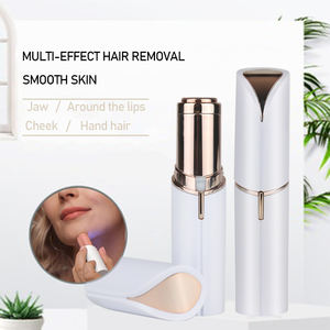 Strumento di rimozione elettrico portatile da donna Mini Trimmer Wireless sopracciglio <span class=keywords><strong>naso</strong></span> capelli 2-in-1 Mini rasoio per rossetto - Product Image 2