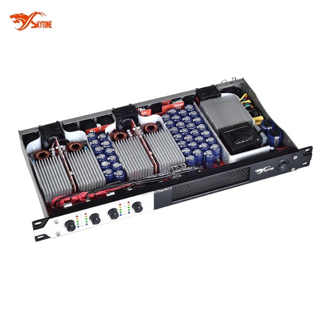 Professional 1000W*4 Power Amp 1U Class d Sound Digital Power Amplifier