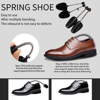 Extenseur de chaussures à ressort en plastique à longueur réglable, garde les chaussures en forme d'arbre à chaussures