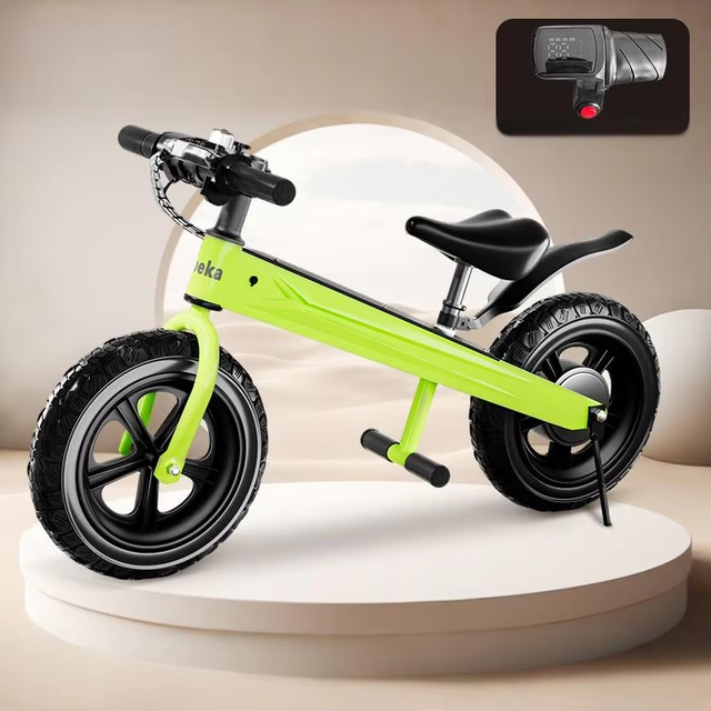 New 12" Inch Children No Pedal Bicycle Ebike 160W Powered 24V 3.2ah Kids Electric Balance Bikes