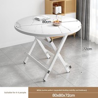 Table pliante circulaire, ne prend pas de place, simple pour la maison, portable et petite table ronde pour une utilisation en extérieur