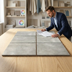 Carreaux de porcelaine d'extérieur R11 600x1200mm 20mm robustes pour la conduite dans le métro fabriqués en Inde - Product Image 1