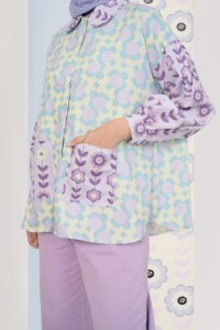 Rouleau de tissu imprimé respirant et écologique pour vêtements, couleur et motif personnalisés - Product Image 3