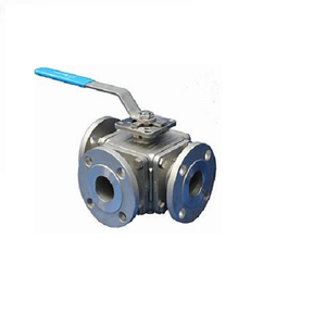 บอลวาล์วหน้าแปลน 3 ทาง แบบ L Port รุ่น Heavy Duty SS304 ANSI 150 - Product Image 2