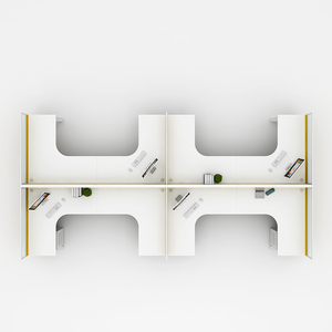 Tùy chỉnh kim loại văn phòng Workstation - 6 chỗ ngồi văn phòng cubicle Workstation cho văn phòng - Product Image 3
