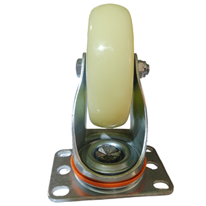 China Lieferant 3/4/5 /6 Zoll Rollen Medium Heavy Duty <span class=keywords><strong>White</strong></span> Pp Rollen Doppel kugel Schwenk kopf 6 Zoll Mit Bremse - Product Image 3